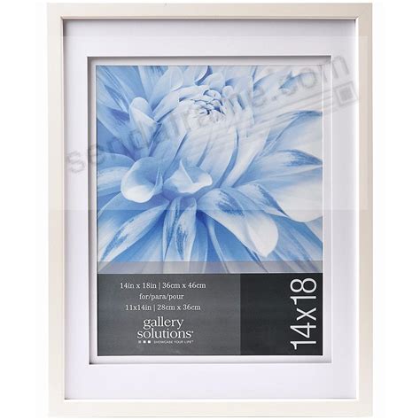 White Wall Frame With Airfloat Matted 14x1811x14 By Gallery Solutions