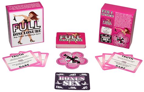 Full Disclosure Adult Strip Truth Or Dare Game For Couples And Lovers