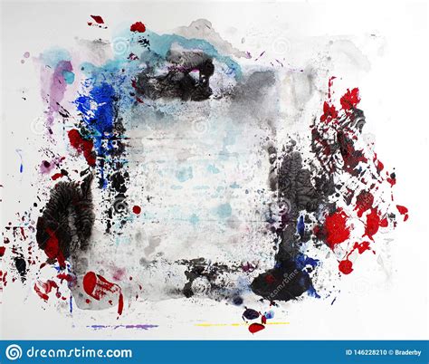 Abstract Acrylic Modern Contemporary Art Paint Splatter Stock