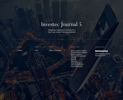 Investec Journal UX Design project on Behance