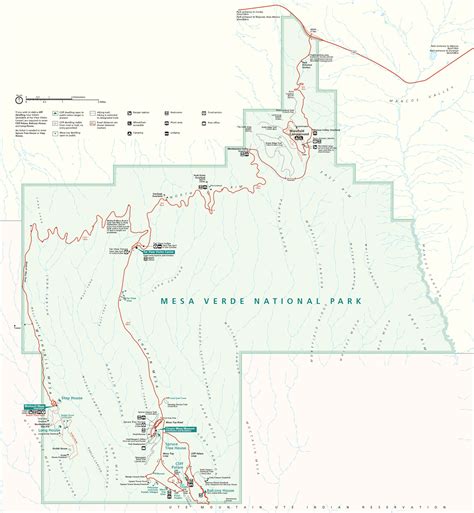 Carte Plan Mesa Verde National Park