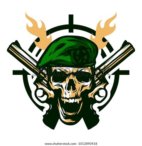 Skull Soldier Army Mascot Logo Design Stock Vector Royalty Free