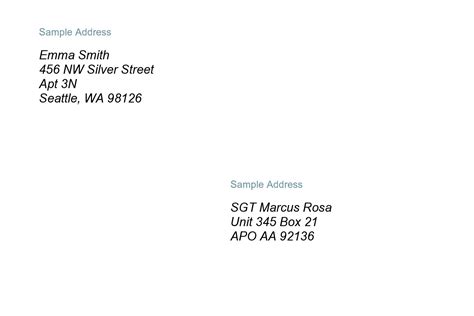 Free Printable Envelope Address Template
