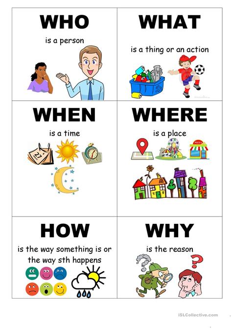 · while reading simple storybooks with . WH Questions - English ESL Worksheets for distance ...
