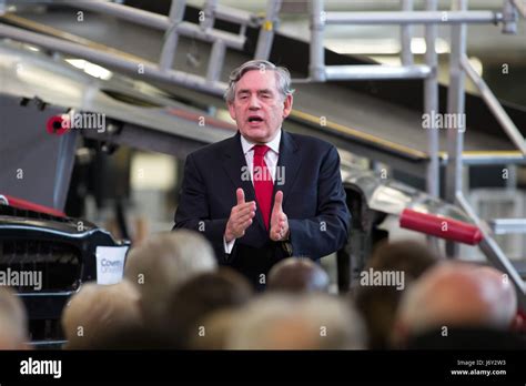 Former Labour Prime Minister Gordon Brown Giving A Speech In Coventry