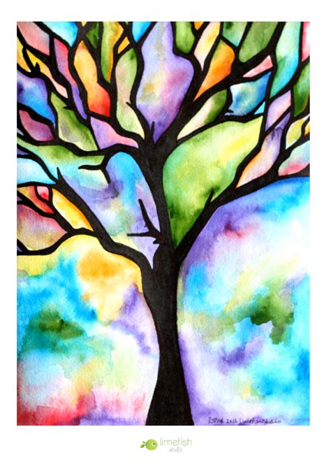 Recreation Therapy Ideas Watercolor Trees