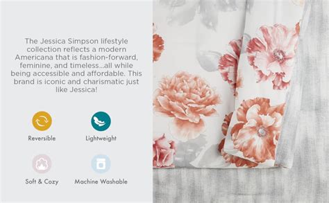 Jessica Simpson Golden Peony 6 Piece Comforter Set King