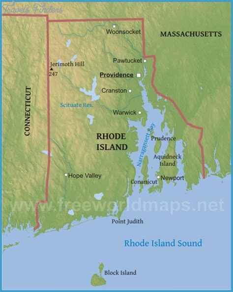 Map Of Rhode Island Travelsfinderscom
