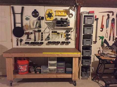 Work bench pegboard tool organization | Tool organization, Workbench, Garage organization