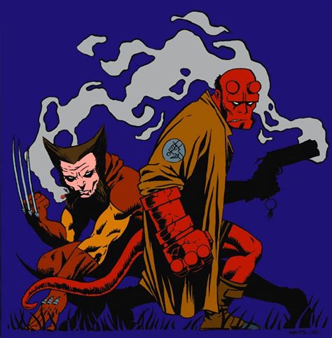 Hellboy And Wolverine By Naits And Zabalou In Joulie Vincents Hellboy