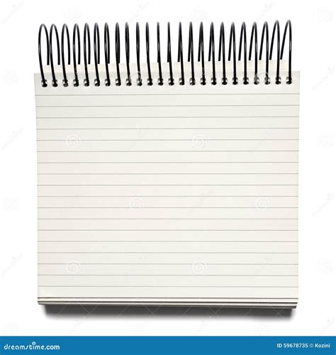 Notepad Isolated Stock Image Image Of Line Notebook 59678735