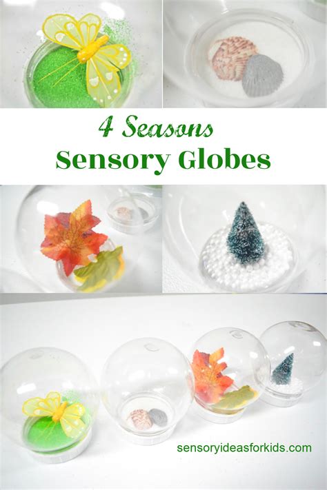 4 Seasons Sensory Bottles Diy Snow Globes Diy Snow Globe