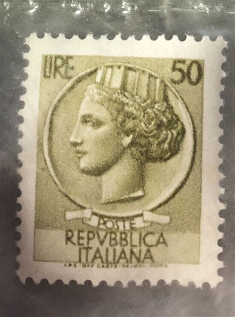 Stamp Siracusana 10 Lire Pair Rare Filigree Star Italian Republic Ebay