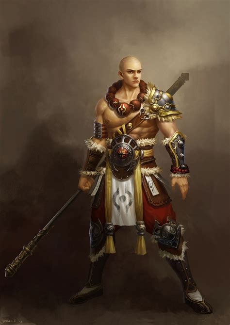 Artstation Monks Rui Jin Concept Art Characters Fantasy Warrior