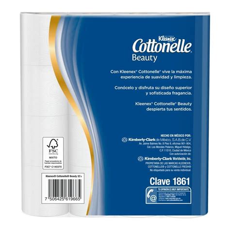 Papel Higiénico Kleenex Cottonelle Beauty Aceite Tonka 32 Rollos Con
