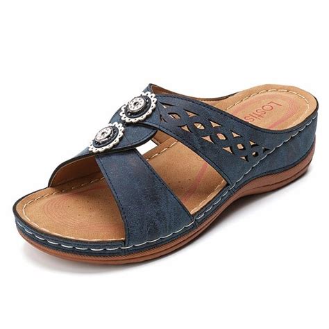 Lostisy Hollow Out Opened Toe Beach Wedges Casual Sandals Women Shoes