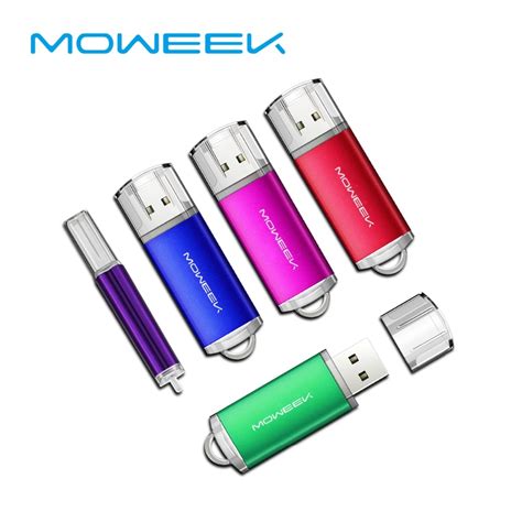 Moweek Metal Mini Usb Flash Drive Colorful Usb 20 Memory Stick 4gb 8gb