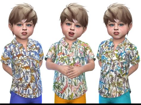 Shirt For Toddler Boys 03 By Little Things At Tsr Sims 4 Updates