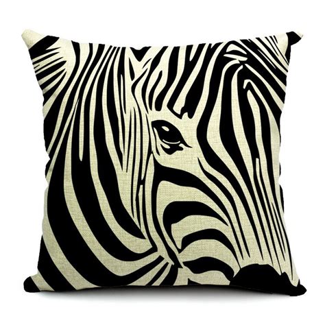 High Quality Linen Cotton Cushion Cover Creative Decoration For Sofa Car 2016 Hot Zebra