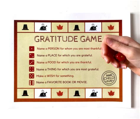 Gratitude Game For Kids Printable Inner Child Fun