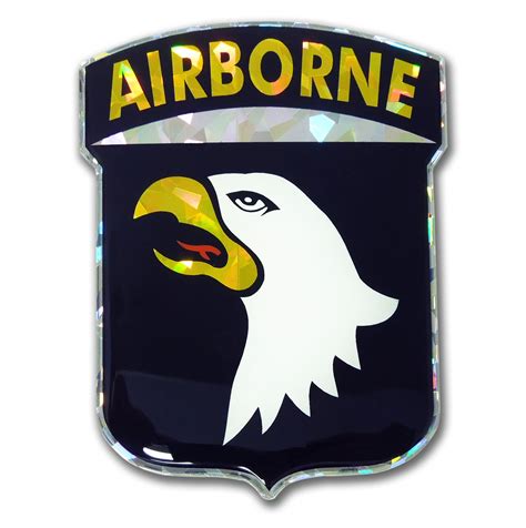 Buy Us Army 101st Airborne Screaming Eagles Reflective 3d Decal Domed
