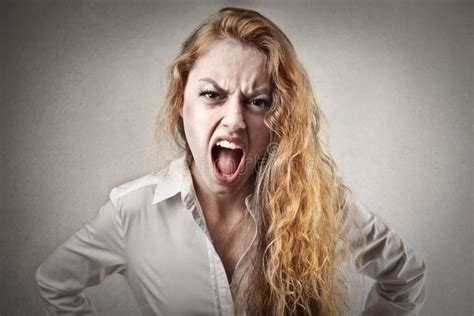 Angry Screaming Woman Stock Image Image Of Beauty Beautiful 35797133