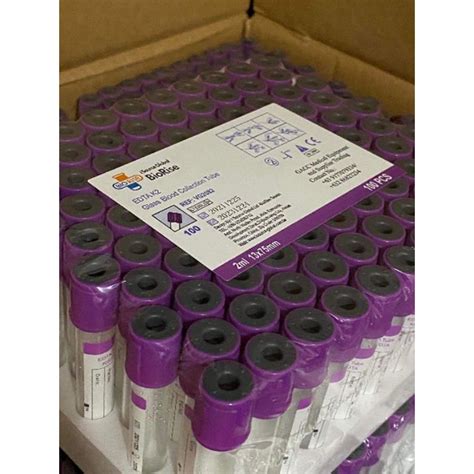 Lavender Purple Top K2 EDTA Tubes 2ml 1 Tray Shopee Philippines