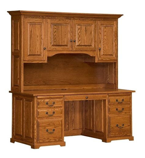 See more ideas about oak desk, desk, particle board. Amish 70" Executive Computer Desk Hutch Home Office Solid ...