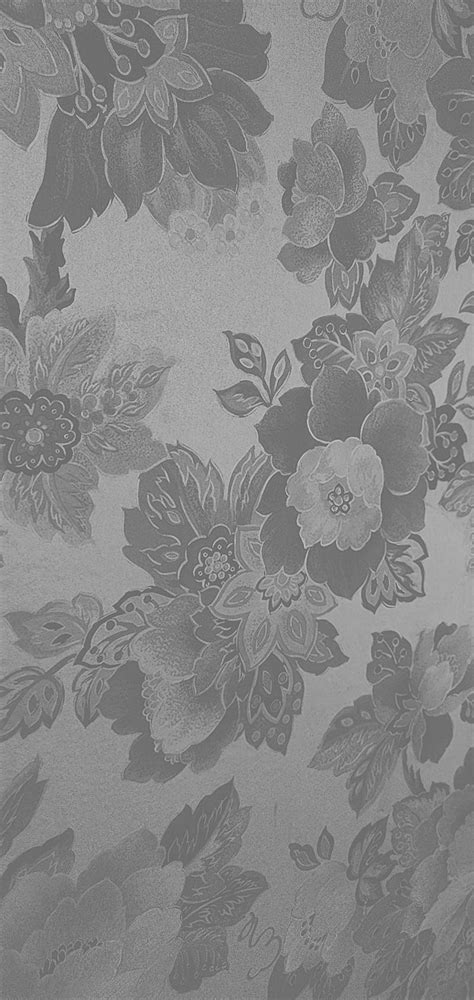 Grey Floral Wallpaper