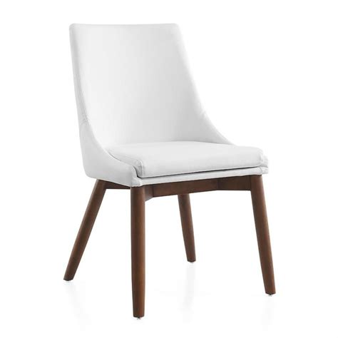 Classic leather chaise lounge sofa with pillow living room furniture modern lazy lounger chair for bedroom sleep lounge wood leg. Casabianca CREEK White Eco-Leather / Walnut Legs Dining ...