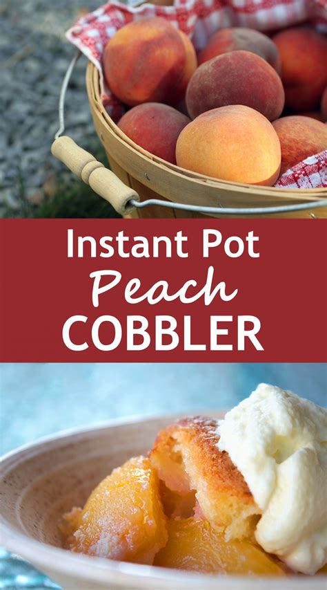 You don't have to turn on the oven to make this apple pie! Instant Pot Peach Cobbler | Recipe in 2020 (With images ...
