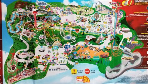 2020 Six Flags Magic Mountain Park Map And Guide Los Angeles Ca