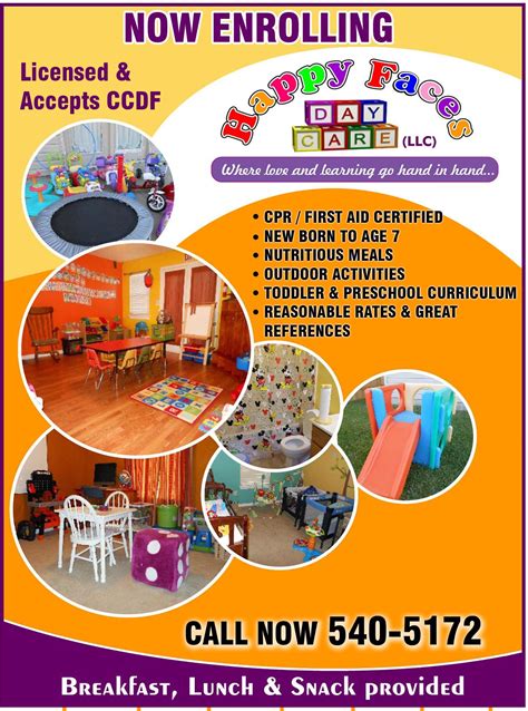 Like space bubbles | Kids daycare, Starting a daycare, Flyer template