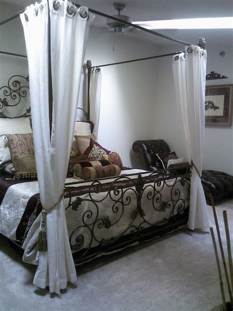 Wrought Iron Four Post Canopy King Bed In Master Wrought Iron Beds