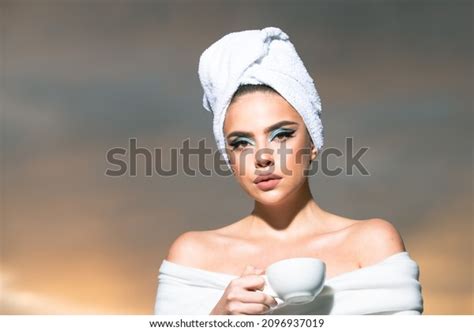 Luxurious Beautiful Naked Girl Attractive Sexy Stock Photo 2096937019