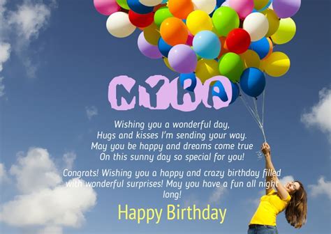 Birthday Congratulations For Myra