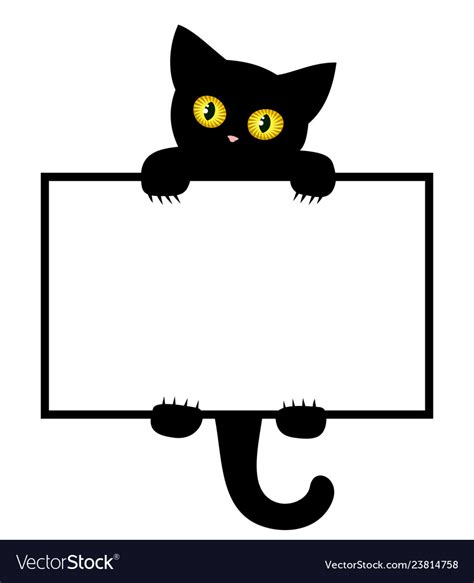 Frame With Black Kitten Royalty Free Vector Image