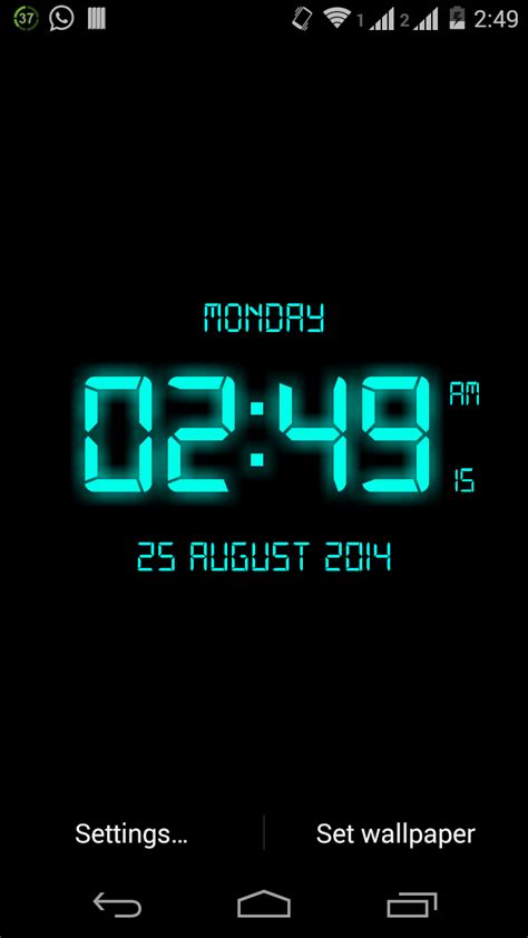 Led Digital Clock Live Wallpaperamazonfrappstore For Android