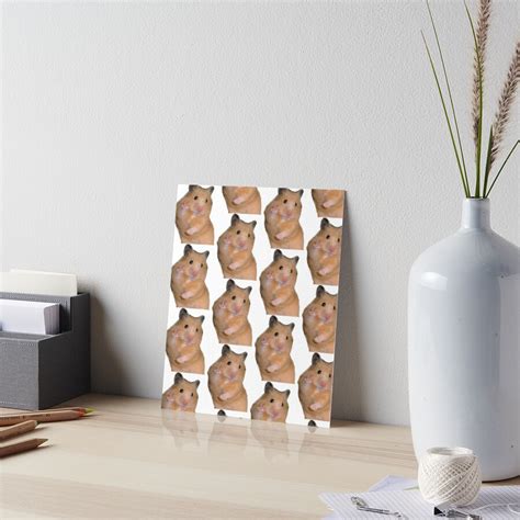 Peace Hamster Meme Art Board Print For Sale By Ktthegreat Redbubble