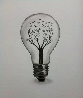 Close up pencil drawing of filament light bulb. art, draw, and lullaby image | Light bulb art, Light bulb ...