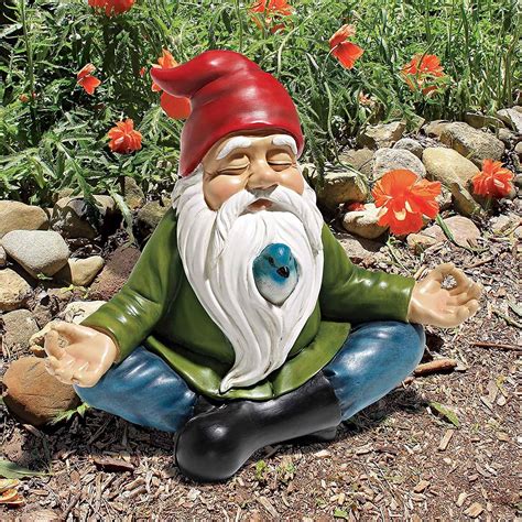 Naughty Garden Gnome Statue Smoking Middle Finger Dwarfs Yard Lawn