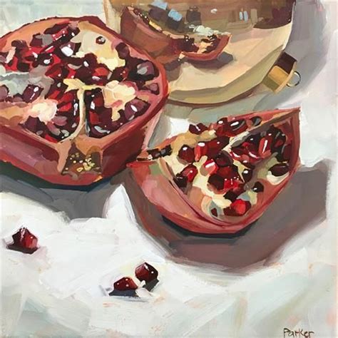 Daily Paintworks Pomegranate Majesty Original Fine Art For Sale