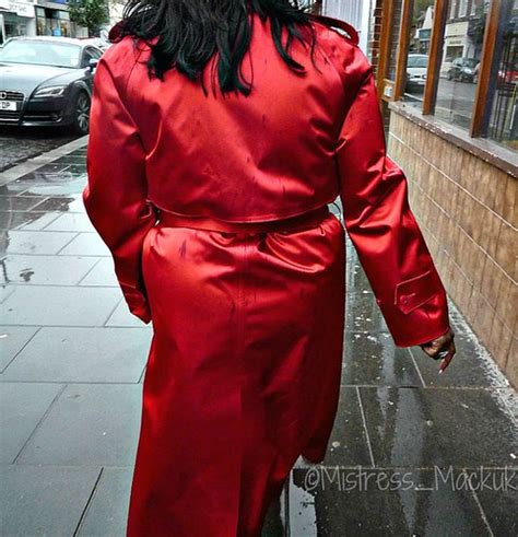 My Red Rubberised Satin Mackintosh Mistressmackuk Flickr