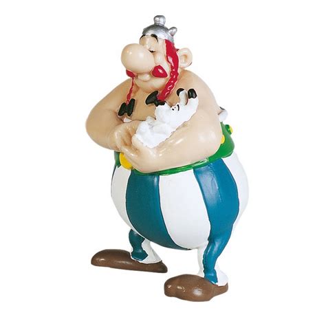 Figurine De Collection Plastoy Astérix Obélix Tenant Idéfix 60502 2015