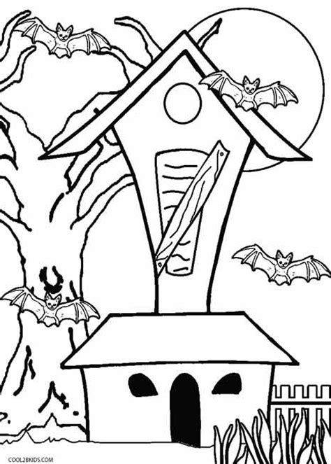 Printable Haunted House Coloring Pages For Kids | Cool2bKids
