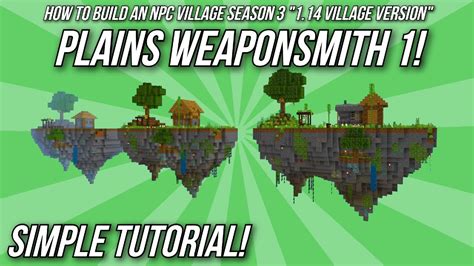 Minecraft How To Build An Npc Village Tutorial Plains Weaponsmith 1