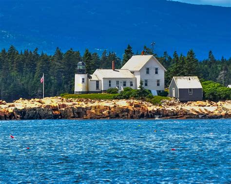 Maine Lighthouses And Beyond Winter Harbor Mark Island Lighthouse