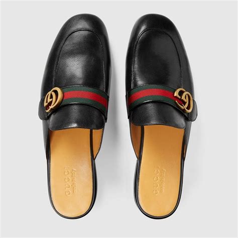 Shop The Princetown Leather Slipper With Double G By Gucci The