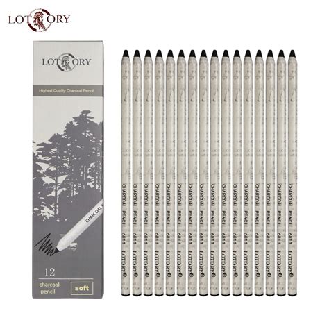 12pcsset Professional Soft Sketch Charcoal Pencils Drawing Pencils Set