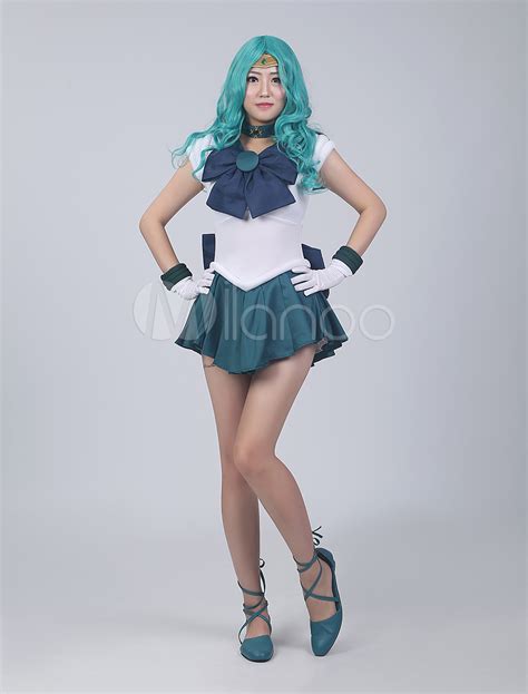 Sailor Moon Sailor Neptune Halloween Cosplay Costume Kaiou Michiru